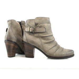 NIB$340 Paul Green Joellen Leather Slouch Buckle Ankle Bootie Western Boot 6 8.5